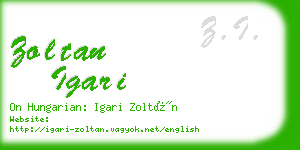 zoltan igari business card